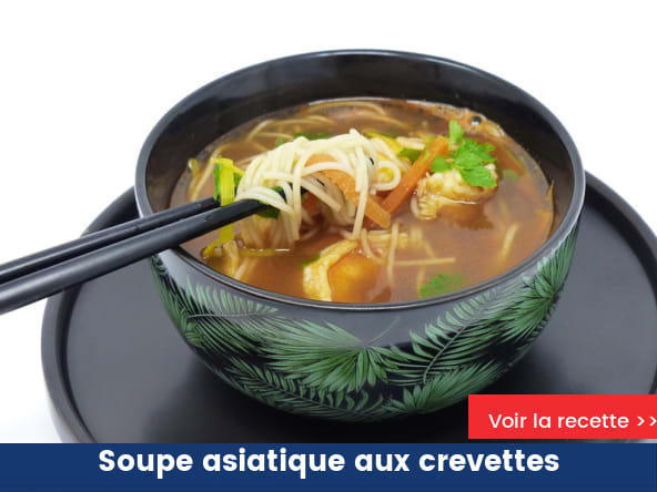Soupe asiatique aux crevettes